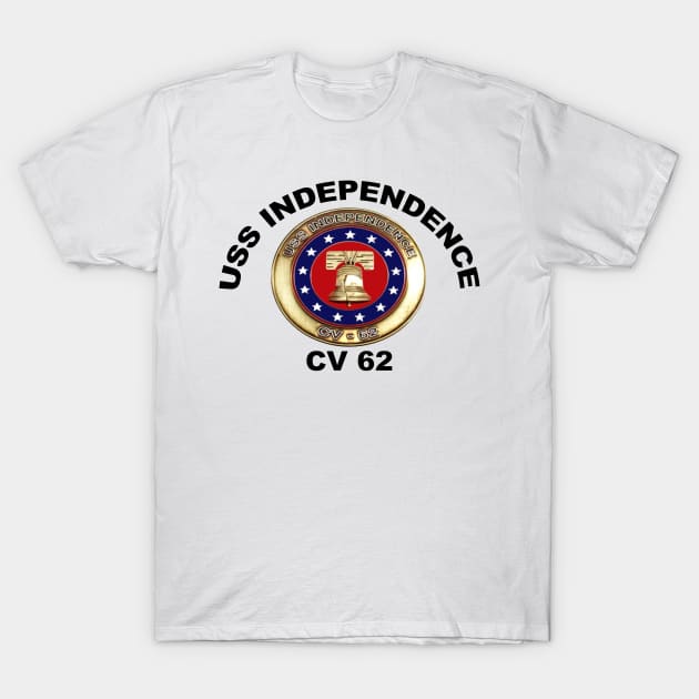 CV-62 USS Independence T-Shirt by Spacestuffplus